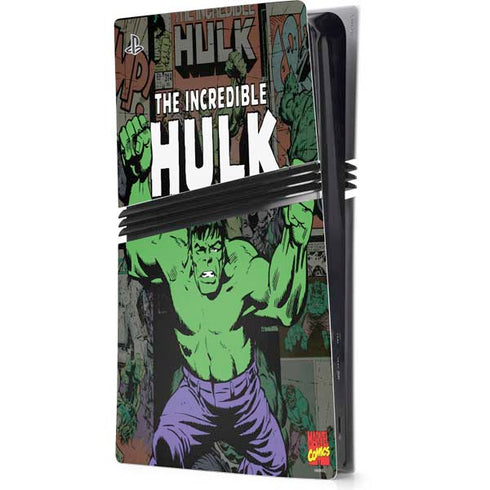 Marvel Classic Comics Hulk Fighter Vintage PS5 Pro Console Skin